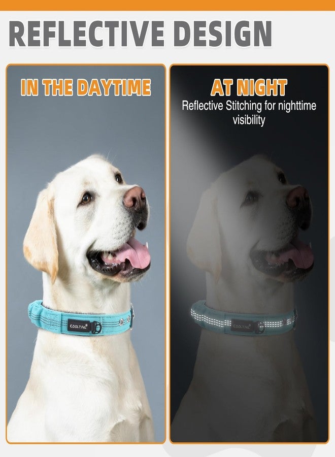 كولتيل طوق كلاب شديد التحمل من KOOLTAIL بمقبض للكلاب الكبيرة، طوق من النايلون الباليستي للتدريب والتحكم، طوق كلاب عاكس سميك مبطن ناعم مع مشبك معدني قابل للتعديل للمشي، أخضر متوسط - Image 5